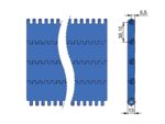Esteira Modular Série A-6000 Desenho Tecnico Fabricado em POM, PP e PE