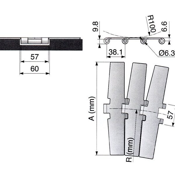 Corrente de Plataforma Inox Curva Série 8857 MA