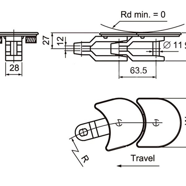 Corrente de Plataforma Plástica Curva Série 600 ML